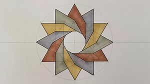 Easy and simple islamic geometric pattern tutorial