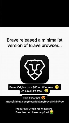 Brave Origin FREE on Windows 🤯 Save $60 STOP Paying $60!