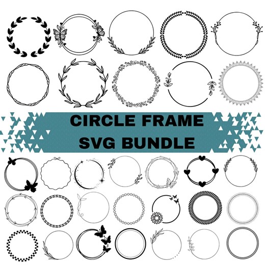 Circle Frame SVG Bundle: Decorative, Doodle Designs (digital Download) - Etsy