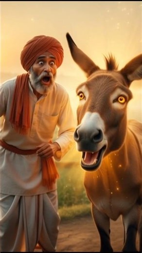 “Kisan ka Gadha jab bola… toh sach duniya hila gaya! 😳🐴 #SuspenseStory #cartoon