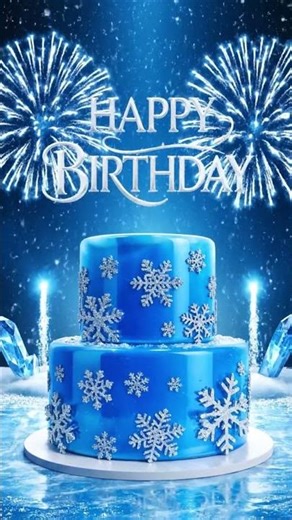 Frozen Crystal Cake Fireworks🎂❄️💙 #happybirthday #happy #birthday