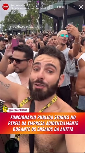 Recife Ordinário on Instagram: "🚨Funcionário de uma concessionária de veículos vai para os Ensaios da Anitta e posta vídeo nos stories da empresa qchando que estava no seu Instagram. Será que ele tava muito bebo? 🤣 #recife #pernambuco #olinda #anitta #humor"