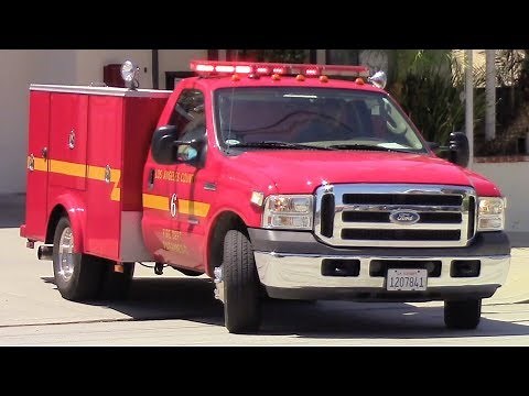 (Two-Tone Air Horn) LACo.FD Engine & Squad 6, McCormick Amb.