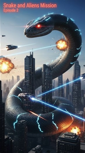 Giant Anaconda Returns 🐍 | Alien Warship Destroyed | Epic Sci-Fi Battle Part 2.#shorts #short #viral