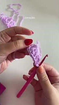 coração de crochê super fácil, perfeito para iniciantes! 🩷 #crochet #tutorial #crochê