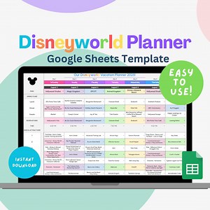 Disneyworld Planning | WDW Travel Planner Spreadsheet | Google Sheets Florida Vacation Planner - Etsy