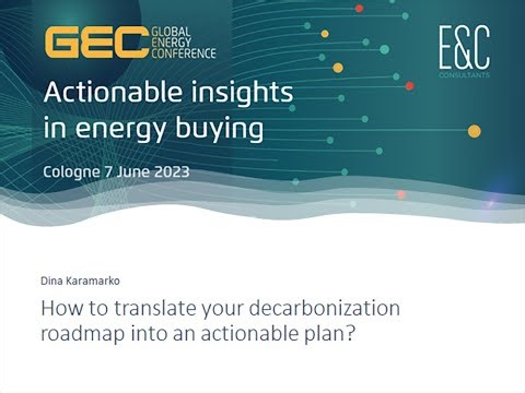 How to translate your decarbonization roadmap into an actionable plan? by Dina Karamarko