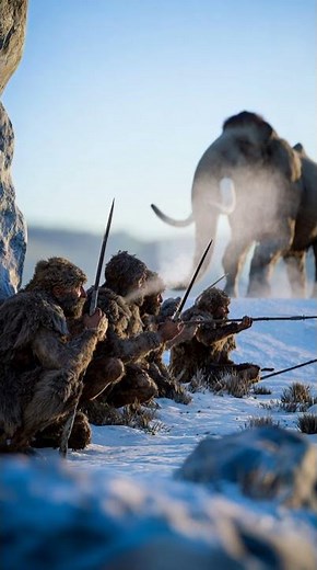 Frozen Wasteland: Hunters vs Mammoth