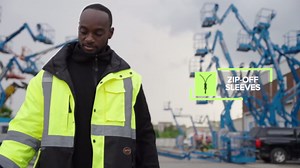 Pioneer Hi Vis 5-in-1 Waterproof Safety Jacket for Men - Convertible to Vest & Black Fleece - Rated to -8°F - ANSI Class 3