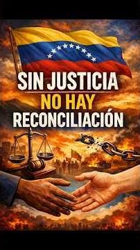 Creo que tiene que haber reconciliación nacional, pero primero hay que hacer JUSTICIA #venezuela