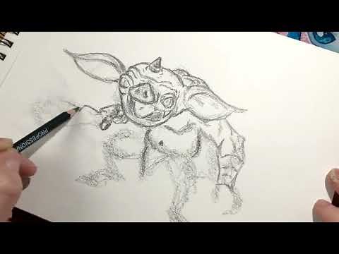 Dessin Bokoblin dans Zelda Breath Of The Wild TUTO COMMENT DESSINER APPRENDRE