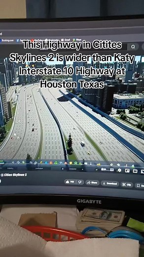 This Highway in Cities Skylines 2 is wider than Katy Interstate 10 Highway in Houston Texas
