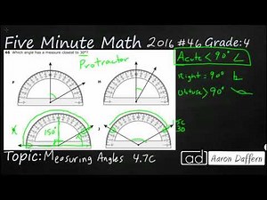 4th Grade STAAR Practice Measuring Angles (4.7C - #2)