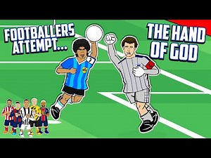 ✊Footballers Attempt The Hand of God✊ Ronaldo Messi Neymar +more! (Maradona vs England Frontmen 2.8)