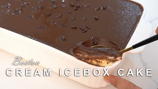 11K views · 151 reactions | NO BAKE Boston Cream ICE Box Cake How to...