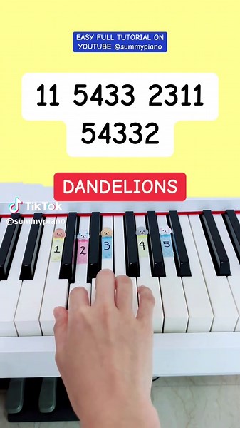 Easy Dandelions Piano Tutorial for Beginners