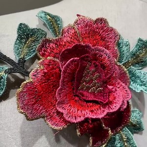 Floral Splendor: Embroidered 3D Rose Flower Patch for Stylish Customizations - Etsy