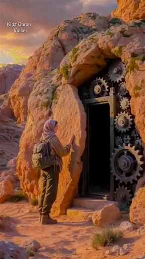 Hidden Bunker Surprise: Girl Finds Safety & Thanks Allah🤲😇 #viral #islamicshorts #islamic