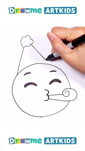 How to Draw a Party Emoji 🎉😊