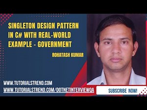 Singleton Design Pattern in C# with Real World Example - Government