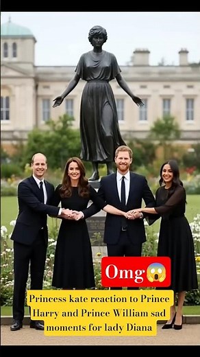 Princess kate reaction to Prince William and Prince Harry crying for lady Diana #shorts #princeharry