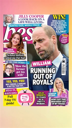 The new issue of best is out today! With the latest dramas unfolding, Is William running out of royals? Hot on the heels of her new book release, we chat to Natalie Cassidy about everything from her childhood to life beyond Eastenders… We look back on Jilly Cooper’s life well lived, And do you think finding a bargain is better than sex? All this and much more, in the new issue of best, out now! | best Magazine