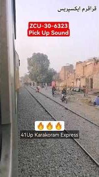 Chinese Locomotive ZCU-30-6323 With Karakoram Express Beautifull Pick Up Sound Crossing River Ravi