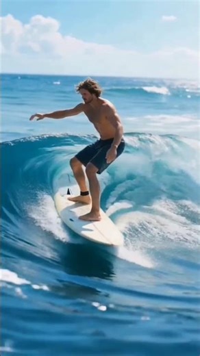 Epic Surfing on a Wave – Ultra Realistic 3D Cinematic Animation! #shorts #youtubeshorts #asmr