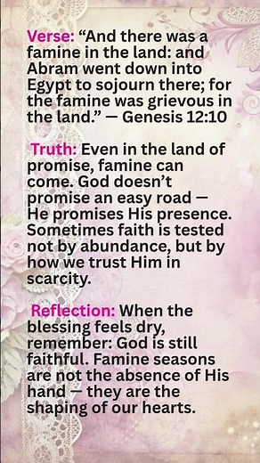 The Famine & Faith in Egypt — Trusting God in Dry Seasons | Genesis 12:10