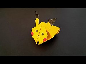 Origami Jumping Paper Pikachu: How To Make Origami Jumping Pikachu