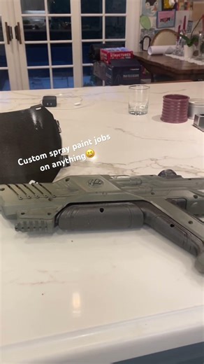 Custom gel blaster and odi plate #dirtbike