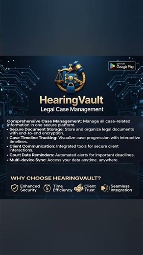 HearingVault- Legal Case Management App #technology