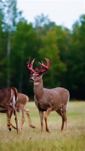 Why Do Deer Rub Their Antlers? 🦌😱 #wildlife