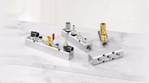 TAILONZ PNEUMATIC Silver 10 Way Pneumatic Shunt Aluminum Block Pneumatic Manifold Air Distribution Block Air path exhaust air source distributor,Compressed Air Manifold Pneumatic Block,Air divider