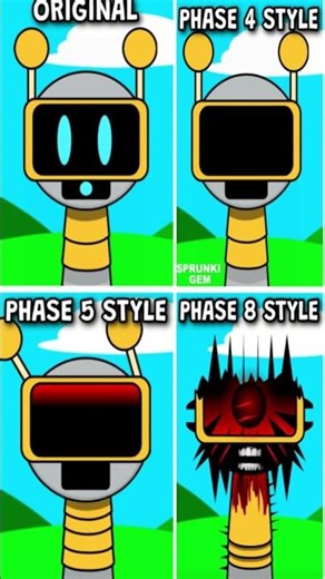 Sprunki Fun Bot Original vs Phases 4.5.8 #sprunki