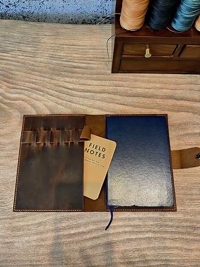 Handmade A5 Leather Notebook Cover | Full Grain Leather | Hand Stitched