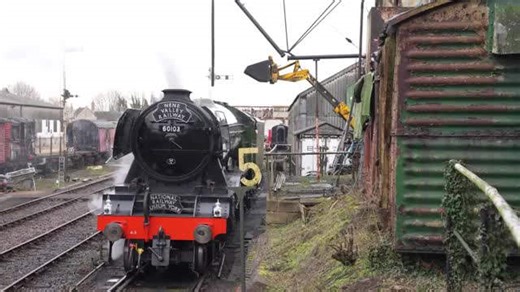 Trainspotters flock as Flying Scotsman makes first journey of the year