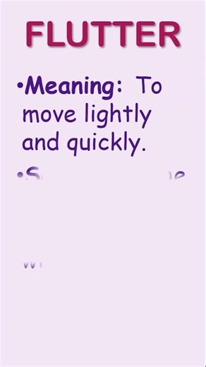 Learn the Word Flutter in 10 Seconds! 🦋