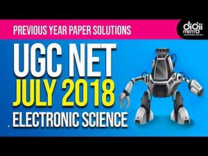 UGC NET Electronics July 2018 Question Paper Solution Paper 2 Part 1
