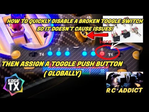 DANGER LURKS IN YOUR BROKE TOGGLE SWITCH?🤔 Watch, Deactivate, Assign a Tempory EDGETX push button.