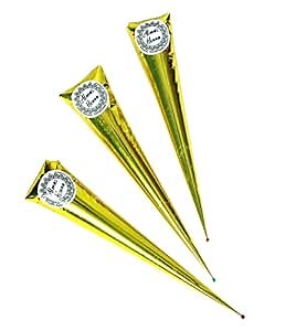 ALMAS Henna Cones / tubes 100% natural, ready to use paste hair color hair dye-reddish brown color for women, 3 PACK, 30g Each