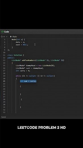 Leetcode Problem Code Solution in C++ #leetcode #yt #programming #computerscience #c++ #programmer