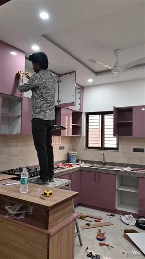 kya aap double bed Design aur modular kitchen design ka kaam #door #wall #home