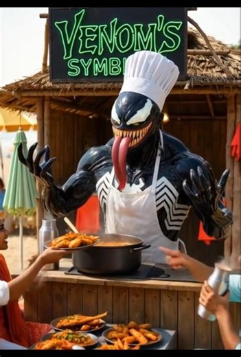 Venom nai khola restaurant beach per #animkavin #shorts #Marval #DC