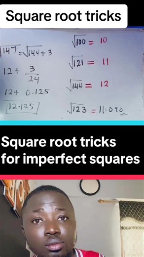 Square Root Tricks for Imperfect Squares
