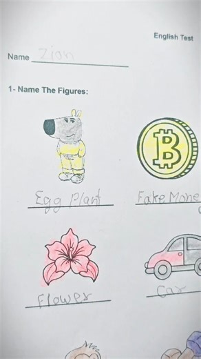 Zion English Test Grading #student #teacherstudent #drawing #englishteacher #englishtest #art