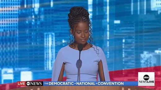 5K views · 231 reactions | Poet and activist Amanda Gorman addresses the DNC: "We are one family, regardless of religion, class or color. For what defines a patriot is not just our love of liberty, but our love for one another." Live coverage here: https://abc7ne.ws/3McNn26 | ABC7 News | Facebook