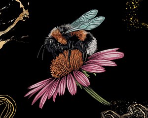 Hummel Blumen Stickdatei | Bienen Kunst | Natur- & Insektenliebhaber | Digitale Maschinenstickdatei | Blumenmuster | Abd - Etsy.de