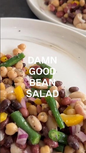 Bean salad that is easy to make and makes you EAT WELL #saladrecipe