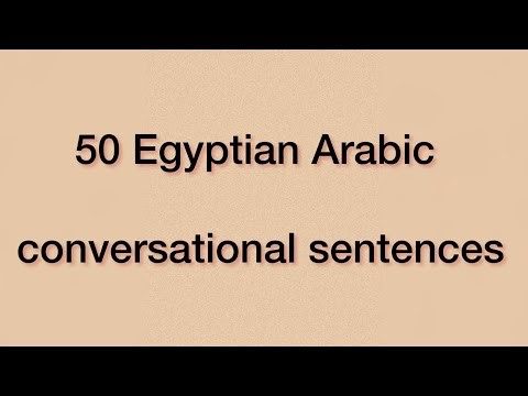 50 Egyptian Arabic conversational sentences